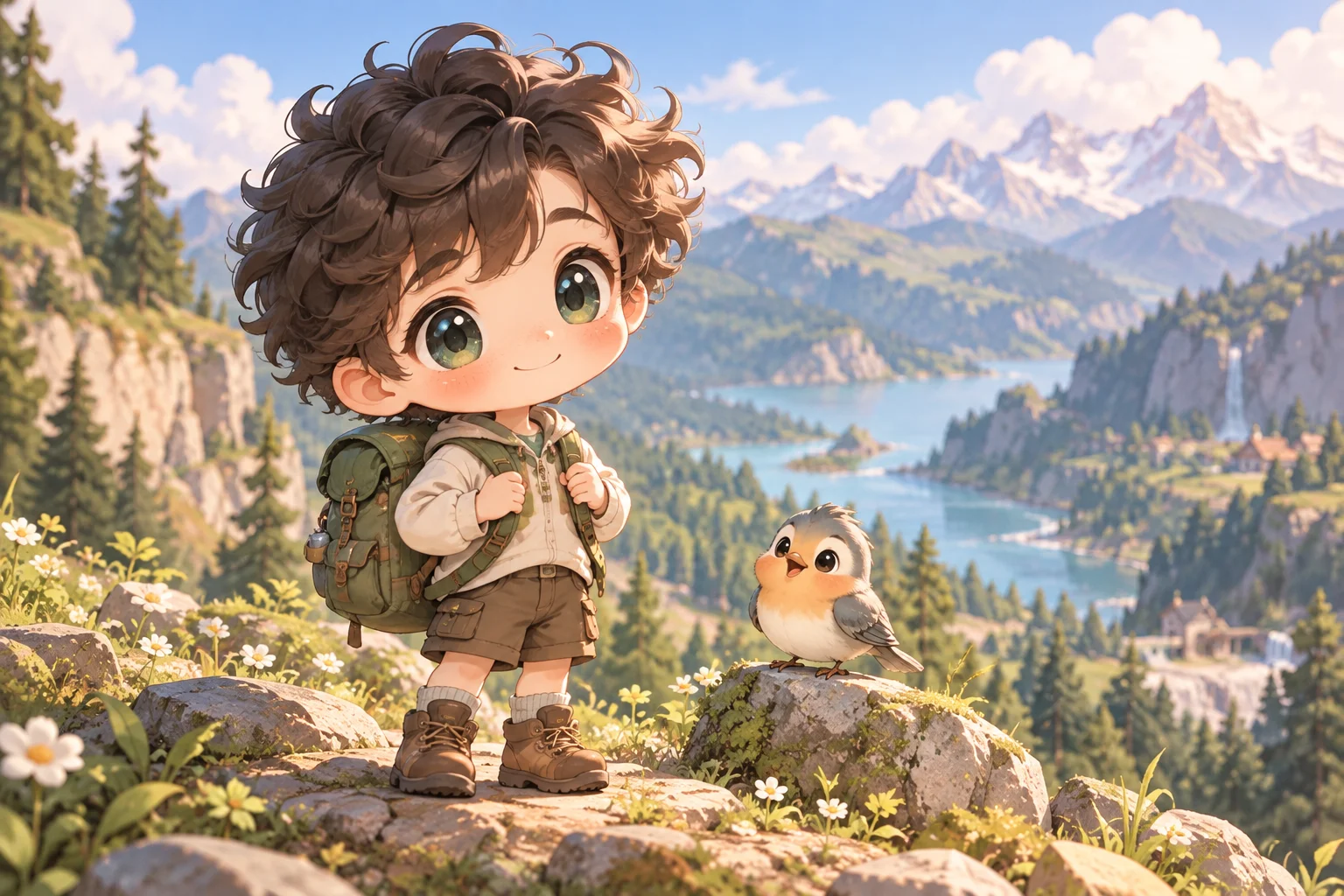 Pequeño explorador. Referencia visual de Chibi kawaii.