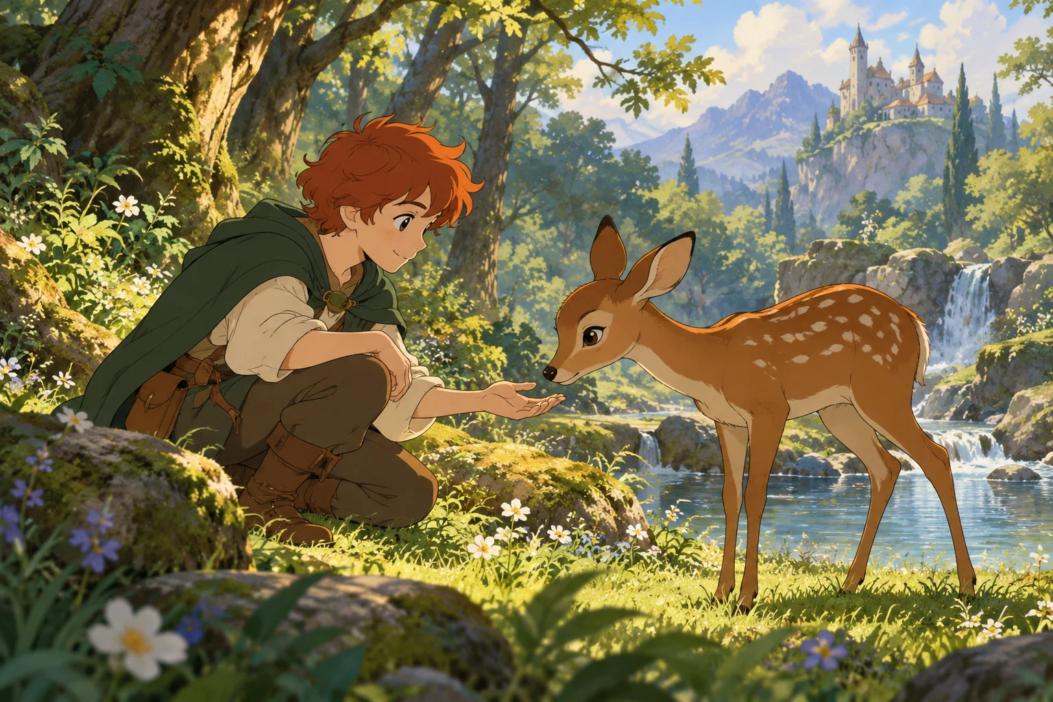 Aventura en el bosque. Referencia visual de Disney clásico.
