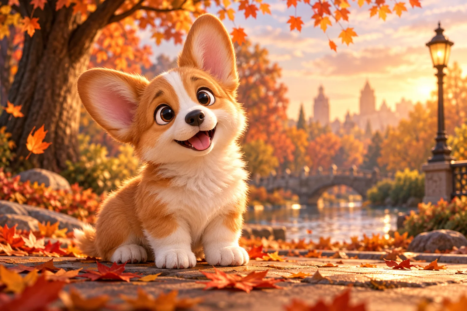 Un cachorro con carácter. Referencia visual de Pixar 3D.