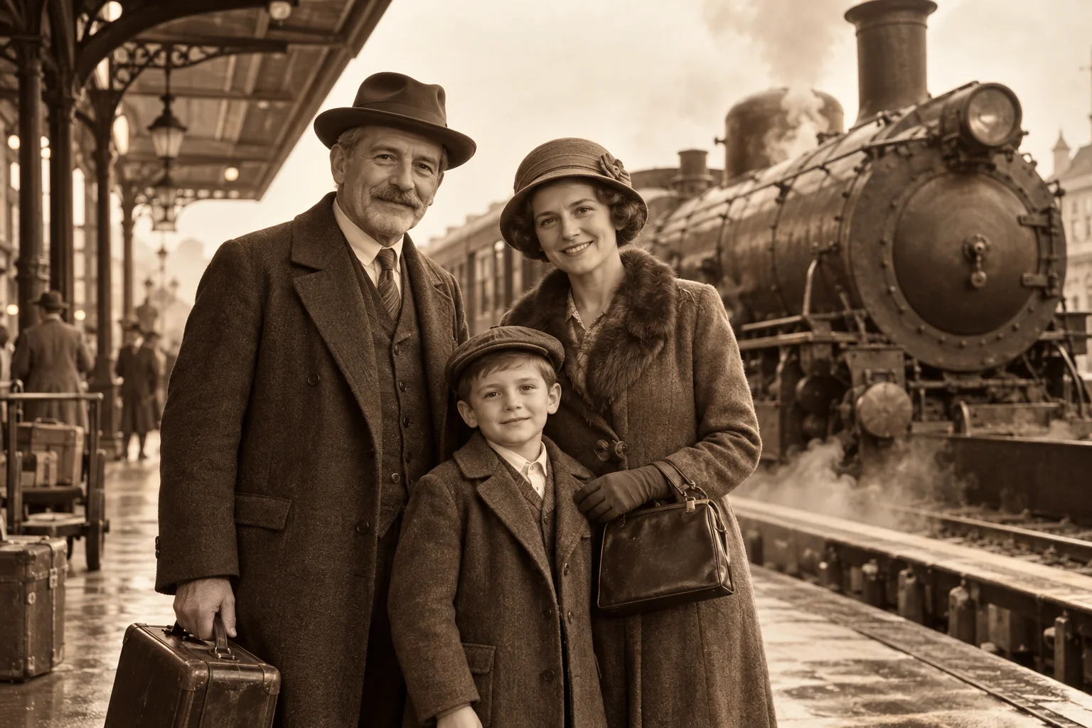 Memoria de una estación. Referencia visual de Restaurar foto antigua.